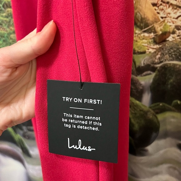 Lulu’s Hot Pink One-Shoulder Asymmetrical Sleeveless Jumpsuit Jumper Romper - Picture 12 of 12